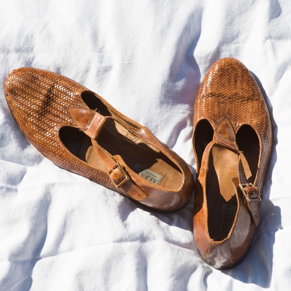 Alfani woven toe strap shoe